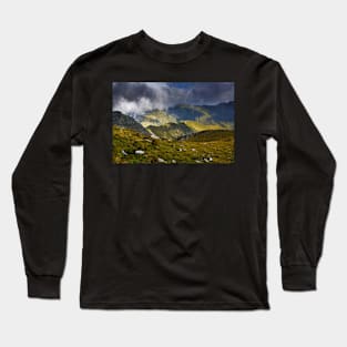 Alpine landscape in a cloudy day Long Sleeve T-Shirt
